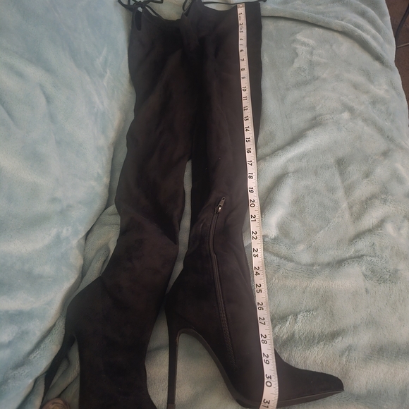Liliana Midnight Black Over-the-Knee Boots - Picture 2 of 7